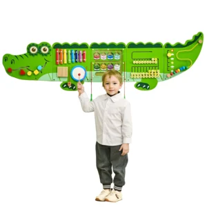 9-Activities Crocodile Busy Board Toy